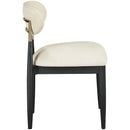  Meridian Riccio Cream Vegan Leather Upholstered Dining Side Chair IMAGE 3