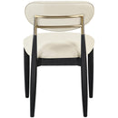  Meridian Riccio Cream Vegan Leather Upholstered Dining Side Chair IMAGE 4