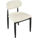 Color_Cream -- Riccio Cream Vegan Leather Upholstered Dining Side Chair IMAGE 5
