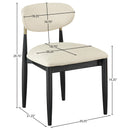  Color_Cream -- Riccio Cream Vegan Leather Upholstered Dining Side Chair IMAGE 8