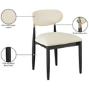  Color_Cream -- Riccio Cream Vegan Leather Upholstered Dining Side Chair IMAGE 9