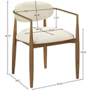  Color_Cream -- Riccio Cream Vegan Leather Upholstered Dining Arm Chair IMAGE 9