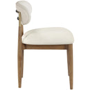  Color_Cream -- Riccio Cream Vegan Leather Upholstered Dining Side Chair IMAGE 3