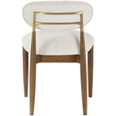  Color_Cream -- Riccio Cream Vegan Leather Upholstered Dining Side Chair IMAGE 4