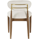  Meridian Riccio Cream Vegan Leather Upholstered Dining Side Chair IMAGE 4