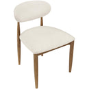  Color_Cream -- Riccio Cream Vegan Leather Upholstered Dining Side Chair IMAGE 5