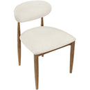  Meridian Riccio Cream Vegan Leather Upholstered Dining Side Chair IMAGE 5