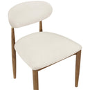  Meridian Riccio Cream Vegan Leather Upholstered Dining Side Chair IMAGE 6