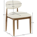  Color_Cream -- Riccio Cream Vegan Leather Upholstered Dining Side Chair IMAGE 8