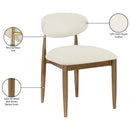  Color_Cream -- Riccio Cream Vegan Leather Upholstered Dining Side Chair IMAGE 9