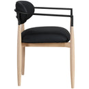  Meridian Riccio Black Vegan Leather Upholstered Dining Arm Chair IMAGE 3