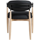  Meridian Riccio Black Vegan Leather Upholstered Dining Arm Chair IMAGE 4