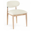  Color_Cream -- Riccio Cream Vegan Leather Upholstered Dining Side Chair IMAGE 1
