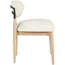  Color_Cream -- Riccio Cream Vegan Leather Upholstered Dining Side Chair IMAGE 3