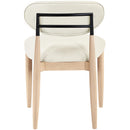  Meridian Riccio Cream Vegan Leather Upholstered Dining Side Chair IMAGE 4