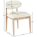  Color_Cream -- Riccio Cream Vegan Leather Upholstered Dining Side Chair IMAGE 8