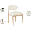  Color_Cream -- Riccio Cream Vegan Leather Upholstered Dining Side Chair IMAGE 9