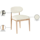  Meridian Riccio Cream Vegan Leather Upholstered Dining Side Chair IMAGE 9