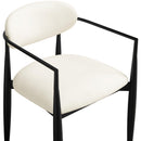  Meridian Riccio Cream Vegan Leather Upholstered Dining Arm Chair IMAGE 6