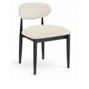  Meridian Riccio Cream Vegan Leather Upholstered Dining Side Chair IMAGE 1