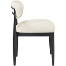  Meridian Riccio Cream Vegan Leather Upholstered Dining Side Chair IMAGE 3