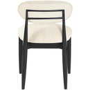  Color_Cream -- Riccio Cream Vegan Leather Upholstered Dining Side Chair IMAGE 4