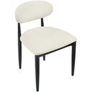  Meridian Riccio Cream Vegan Leather Upholstered Dining Side Chair IMAGE 5