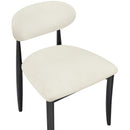  Color_Cream -- Riccio Cream Vegan Leather Upholstered Dining Side Chair IMAGE 6