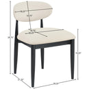  Meridian Riccio Cream Vegan Leather Upholstered Dining Side Chair IMAGE 8