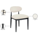  Meridian Riccio Cream Vegan Leather Upholstered Dining Side Chair IMAGE 9