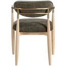  Meridian Riccio Brown Performance Fabric Upholstered Dining Arm Chair IMAGE 4