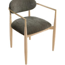  Meridian Riccio Brown Performance Fabric Upholstered Dining Arm Chair IMAGE 5