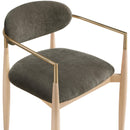  Meridian Riccio Brown Performance Fabric Upholstered Dining Arm Chair IMAGE 6