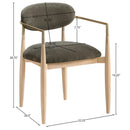  Meridian Riccio Brown Performance Fabric Upholstered Dining Arm Chair IMAGE 8