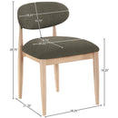  Meridian Riccio Brown Performance Fabric Upholstered Dining Side Chair IMAGE 7
