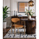  Meridian Riccio Cognac Performance Fabric Upholstered Dining Arm Chair IMAGE 2