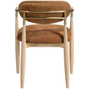  Meridian Riccio Cognac Performance Fabric Upholstered Dining Arm Chair IMAGE 4