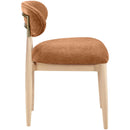  Meridian Riccio Cognac Performance Fabric Upholstered Dining Side Chair IMAGE 3