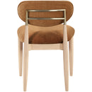  Color_Cognac -- Riccio Cognac Performance Fabric Upholstered Dining Side Chair IMAGE 4