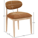  Meridian Riccio Cognac Performance Fabric Upholstered Dining Side Chair IMAGE 6