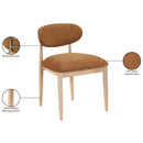  Color_Cognac -- Riccio Cognac Performance Fabric Upholstered Dining Side Chair IMAGE 7