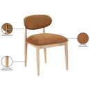  Meridian Riccio Cognac Performance Fabric Upholstered Dining Side Chair IMAGE 7