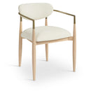 Color_Cream -- Riccio Cream Performance Fabric Upholstered Dining Arm Chair IMAGE 1