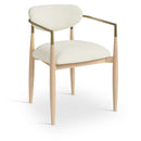  Meridian Riccio Cream Performance Fabric Upholstered Dining Arm Chair IMAGE 1