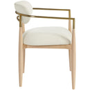  Meridian Riccio Cream Performance Fabric Upholstered Dining Arm Chair IMAGE 4