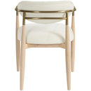  Meridian Riccio Cream Performance Fabric Upholstered Dining Arm Chair IMAGE 5