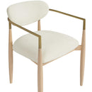  Meridian Riccio Cream Performance Fabric Upholstered Dining Arm Chair IMAGE 6