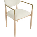  Meridian Riccio Cream Performance Fabric Upholstered Dining Arm Chair IMAGE 7