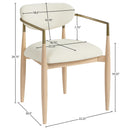  Meridian Riccio Cream Performance Fabric Upholstered Dining Arm Chair IMAGE 9