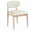  Color_Cream -- Riccio Cream Performance Fabric Upholstered Dining Side Chair IMAGE 1